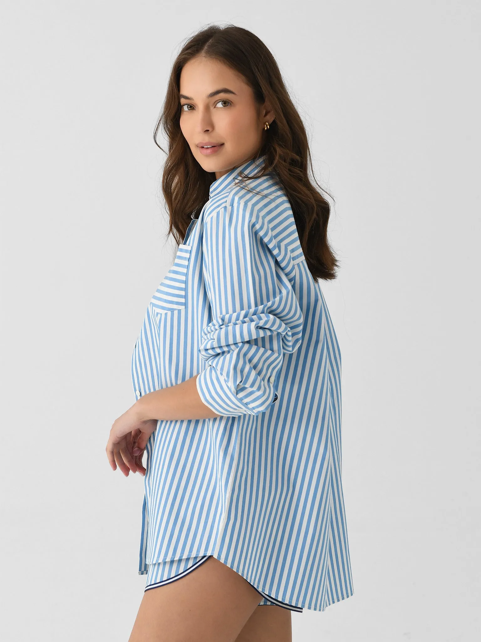 Solid + Striped Women's Avril Button-Down Shirt sold by Saint Bernard product image thumbnail 4