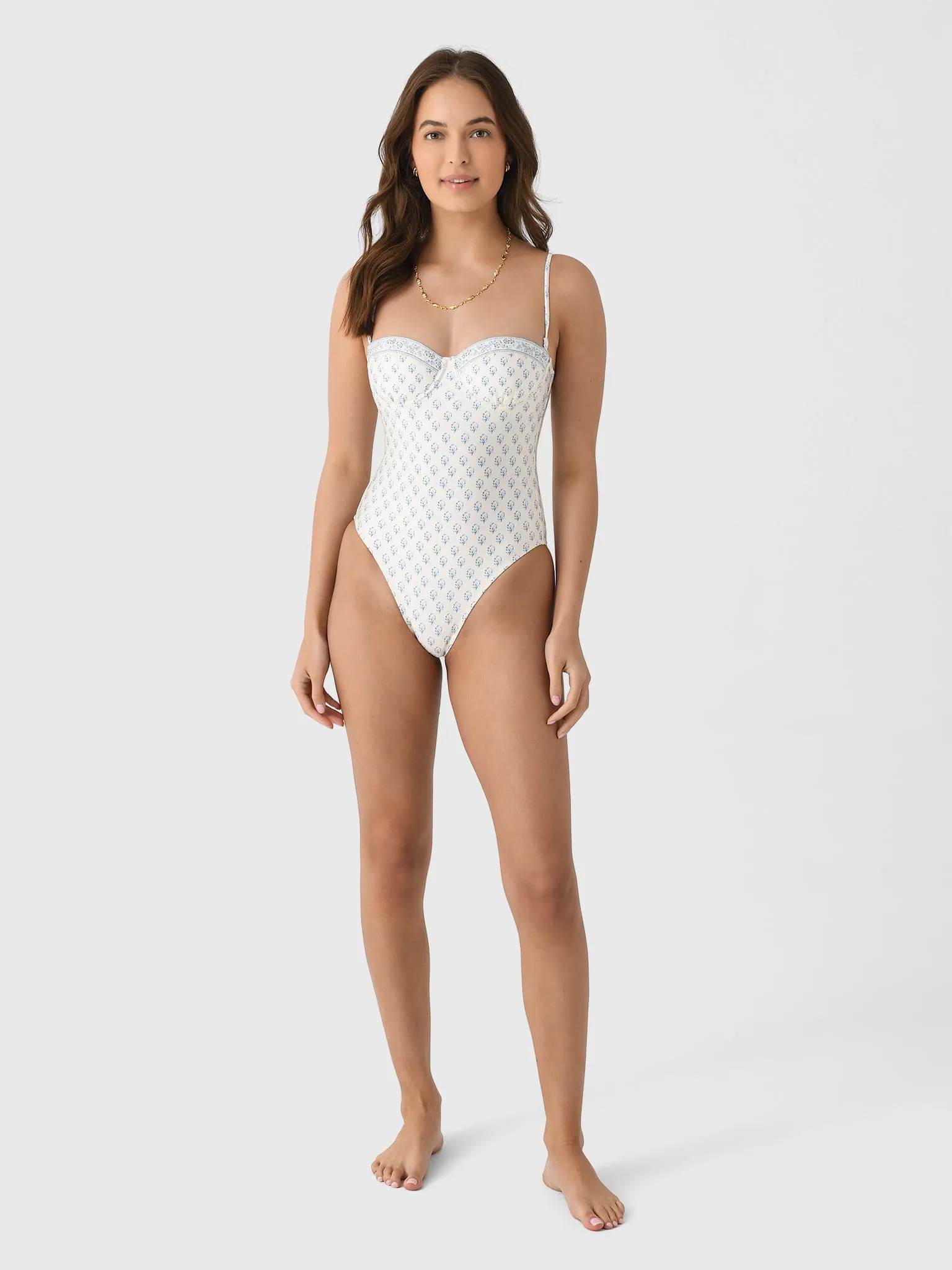 Solid + Striped Women's Alma Seersucker One-Piece Swimsuit sold by Saint Bernard product image thumbnail 2