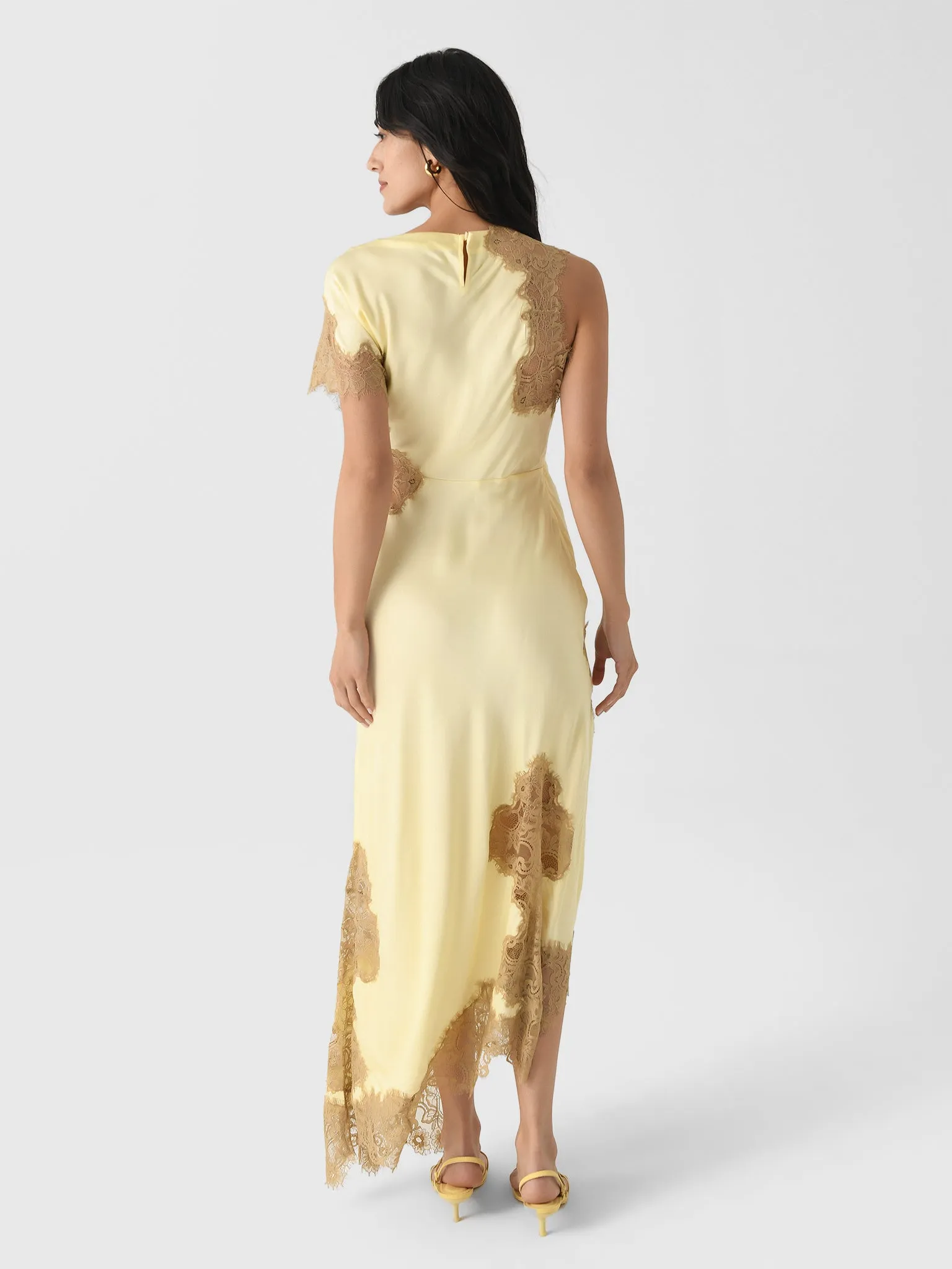 ALC Women's Alessia Satin + Lace Maxi Dress sold by Saint Bernard product image thumbnail 4