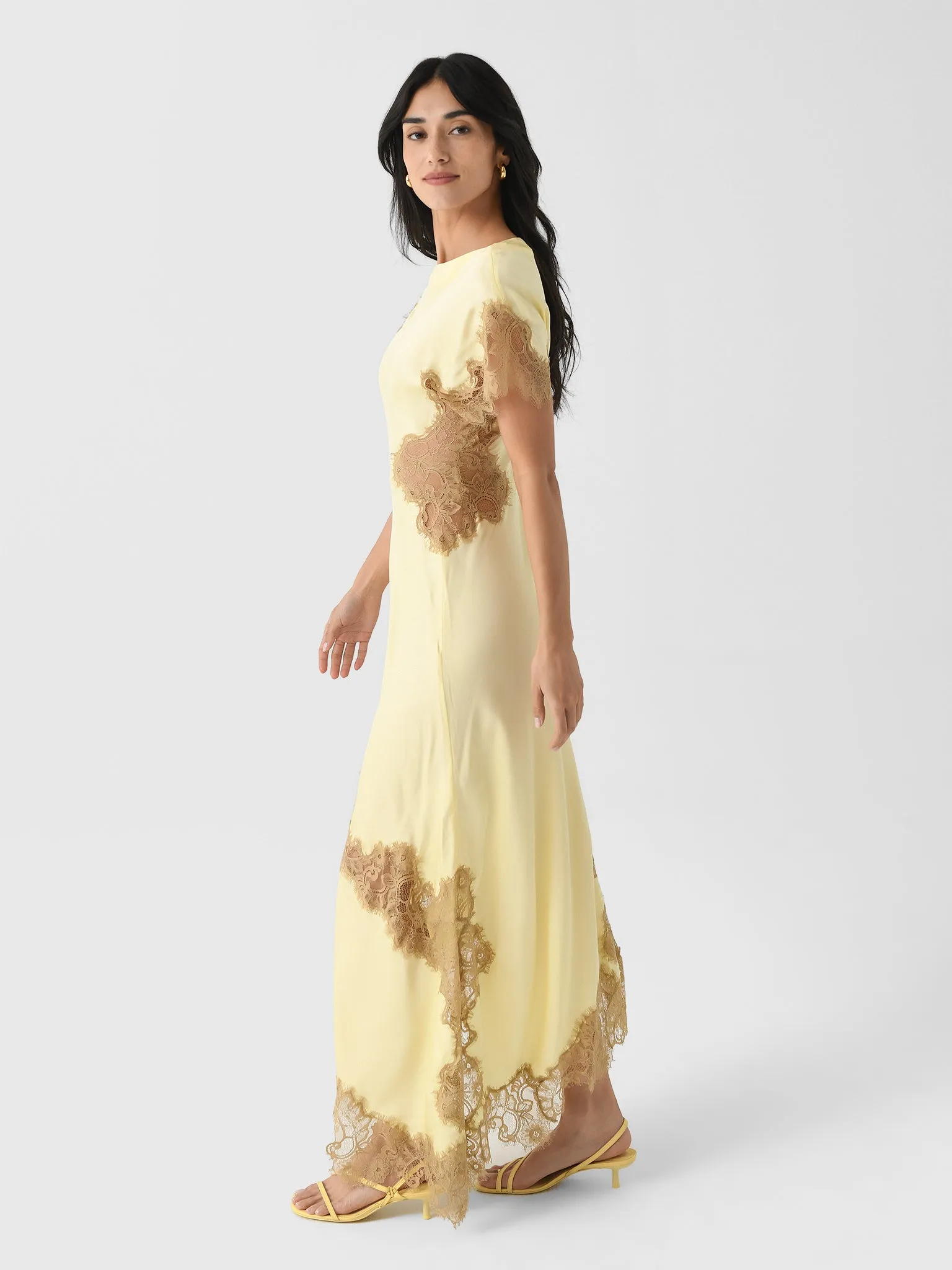 ALC Women's Alessia Satin + Lace Maxi Dress sold by Saint Bernard product image thumbnail 3