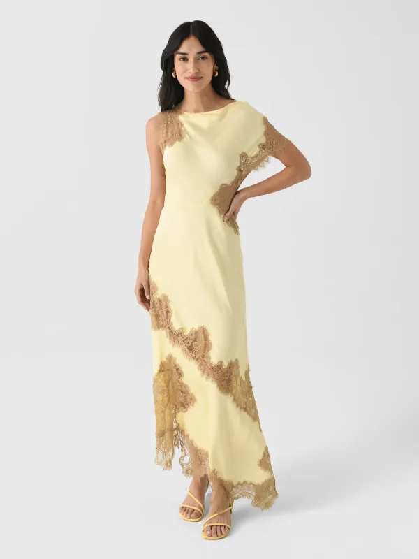 ALC Women's Alessia Satin + Lace Maxi Dress sold by Saint Bernard