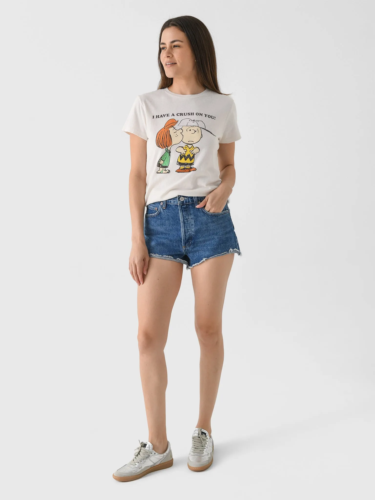 Re/Done Women's Peanuts Crush Classic Tee sold by Saint Bernard product image thumbnail 2
