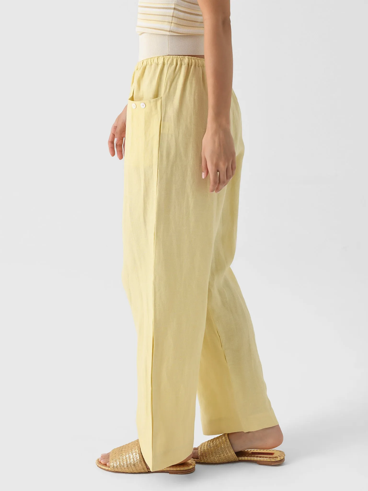 Deiji Studios Women's Linen Square Pocket Pant sold by Saint Bernard product image thumbnail 3