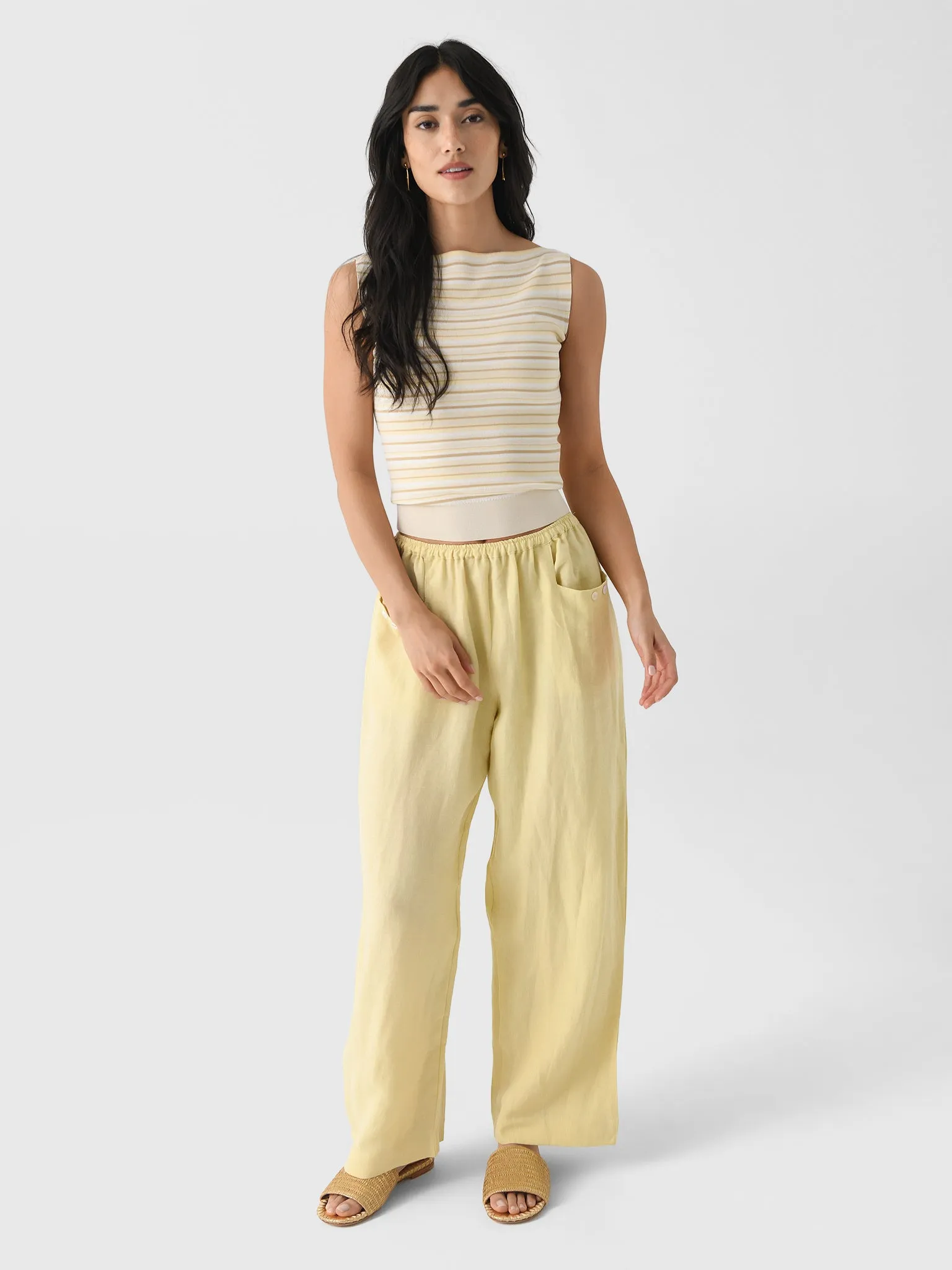 Deiji Studios Women's Linen Square Pocket Pant sold by Saint Bernard product image thumbnail 2