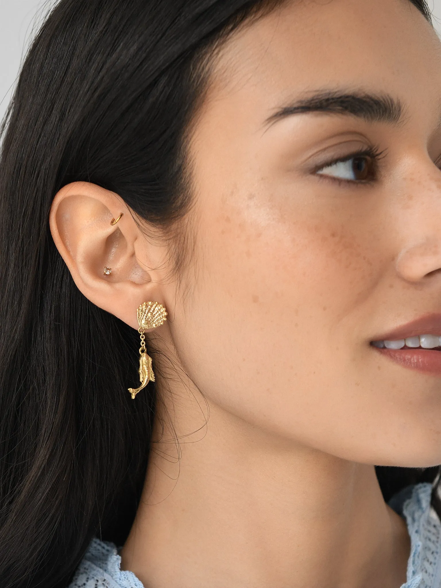 Alemais Reverie Asymmetric Drop Earrings sold by Saint Bernard product image thumbnail 2