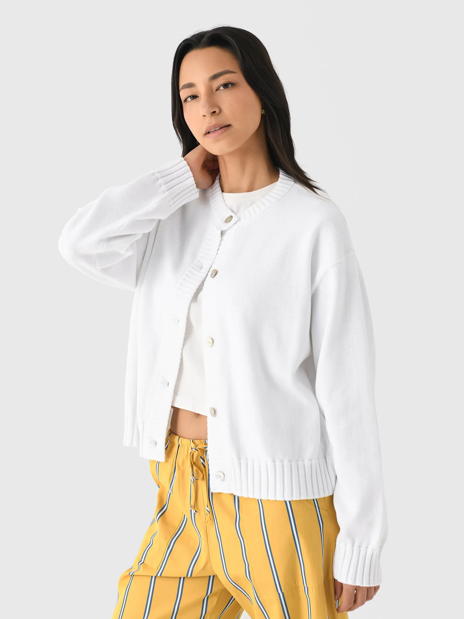 DONNI. Women's The Cotton Knit Cardigan sold by Saint Bernard product image thumbnail 3