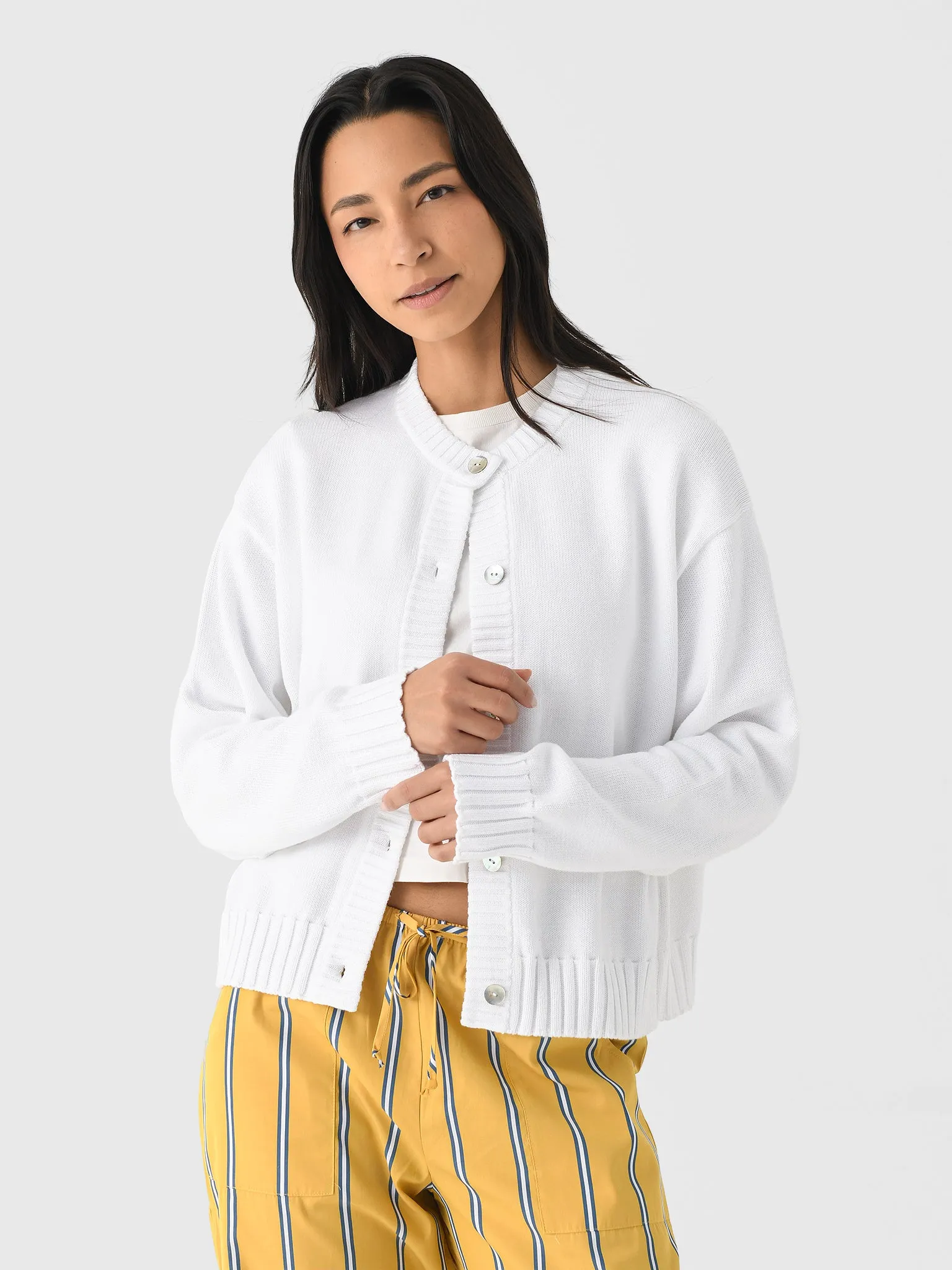 DONNI. Women's The Cotton Knit Cardigan sold by Saint Bernard