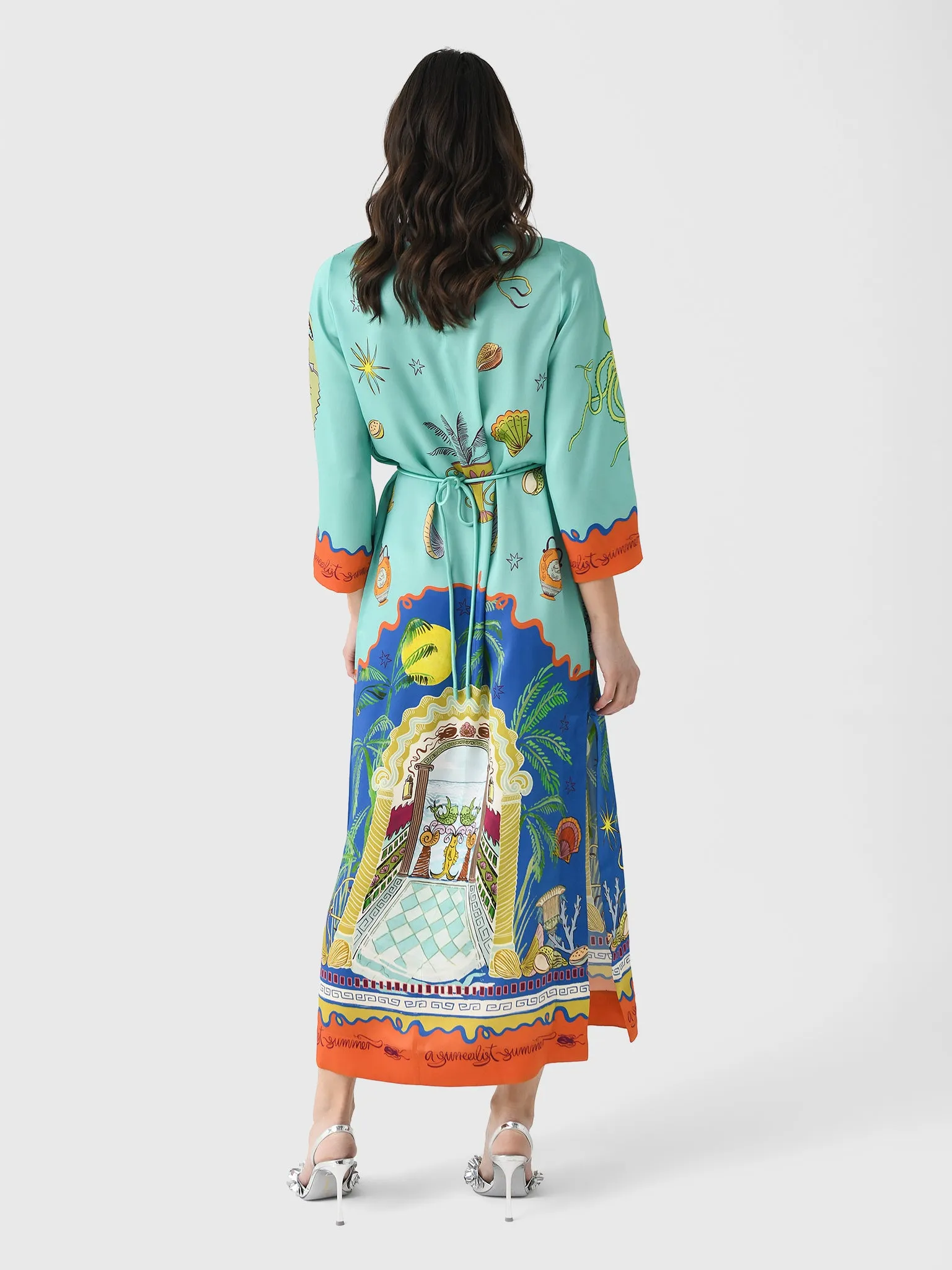 Alemais Women's Surrealist Summer Midi Silk Dress sold by Saint Bernard product image thumbnail 4