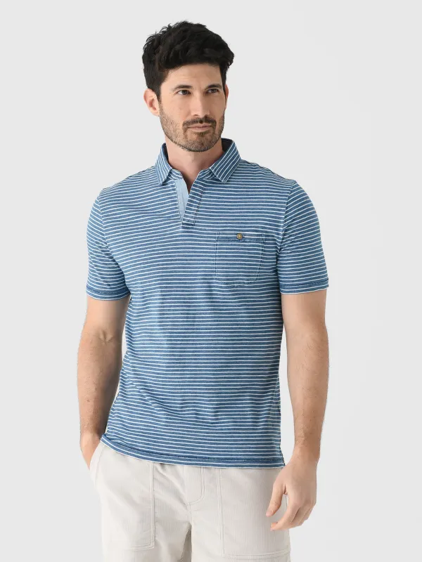 Johnnie-O Men's Brandt Johnny Collar Cotton Polo sold by Saint Bernard