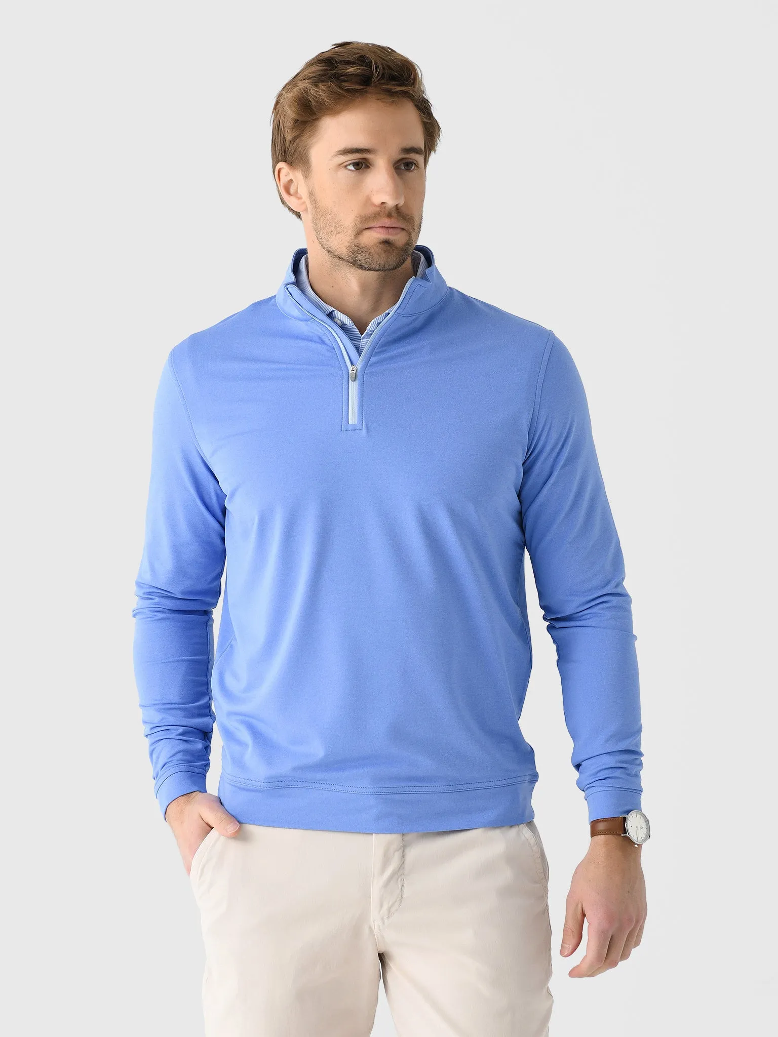 Peter Millar Crown Sport Men's Perth Mélange Performance Quarter-Zip sold by Saint Bernard product image thumbnail 5