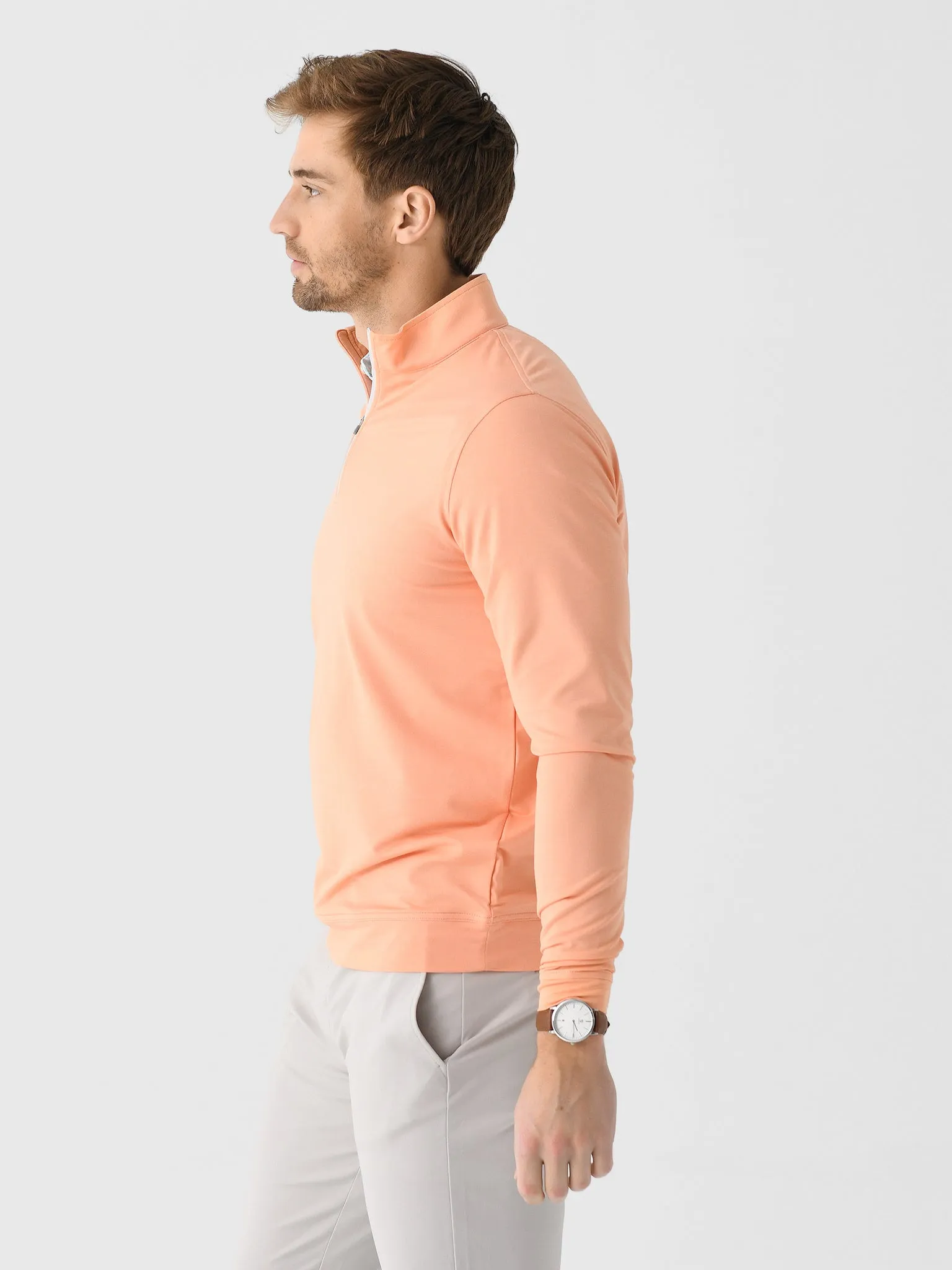 Peter Millar Crown Sport Men's Perth Mélange Performance Quarter-Zip sold by Saint Bernard product image thumbnail 3