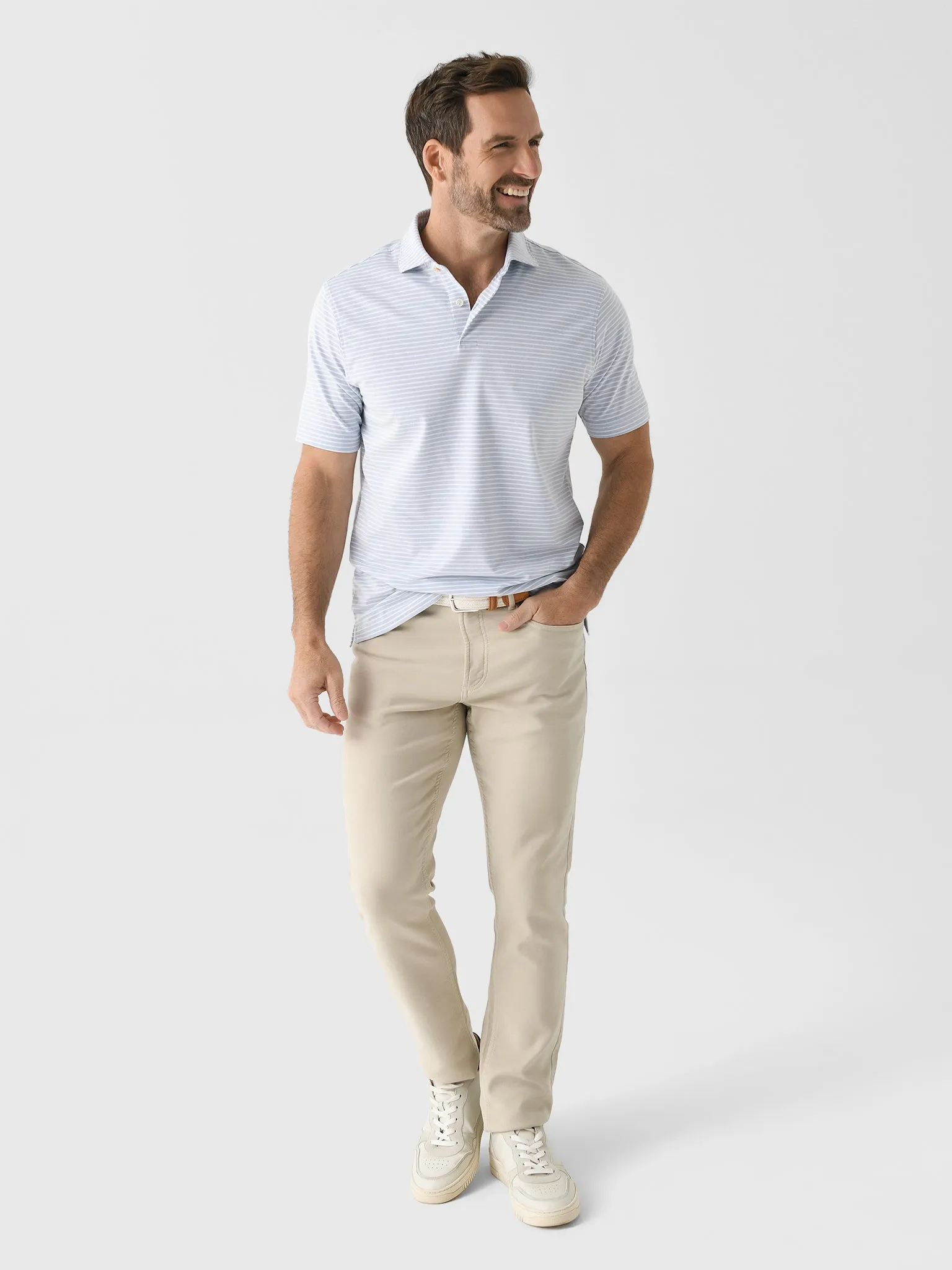 Peter Millar Crown Crafted Men's Albatross Cotton Blend Piqué Polo sold by Saint Bernard product image thumbnail 2