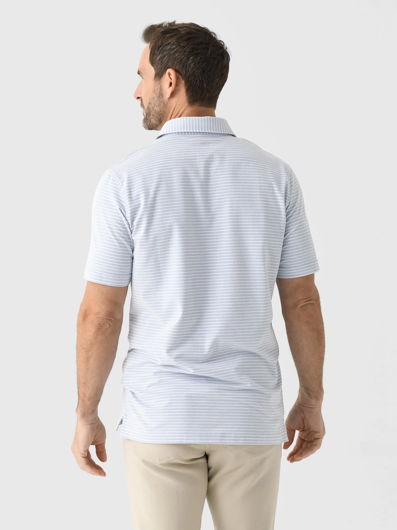 Peter Millar Crown Crafted Men's Albatross Cotton Blend Piqué Polo sold by Saint Bernard product image thumbnail 4