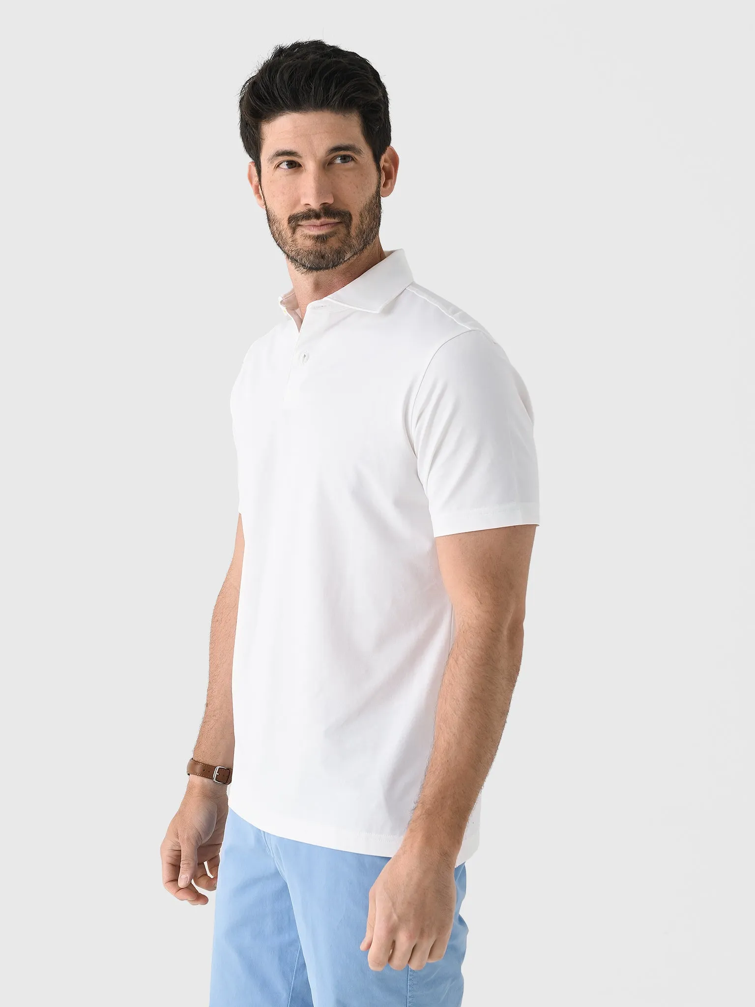 Peter Millar Crown Crafted Men's Albatross Cotton Blend Piqué Polo sold by Saint Bernard product image thumbnail 3