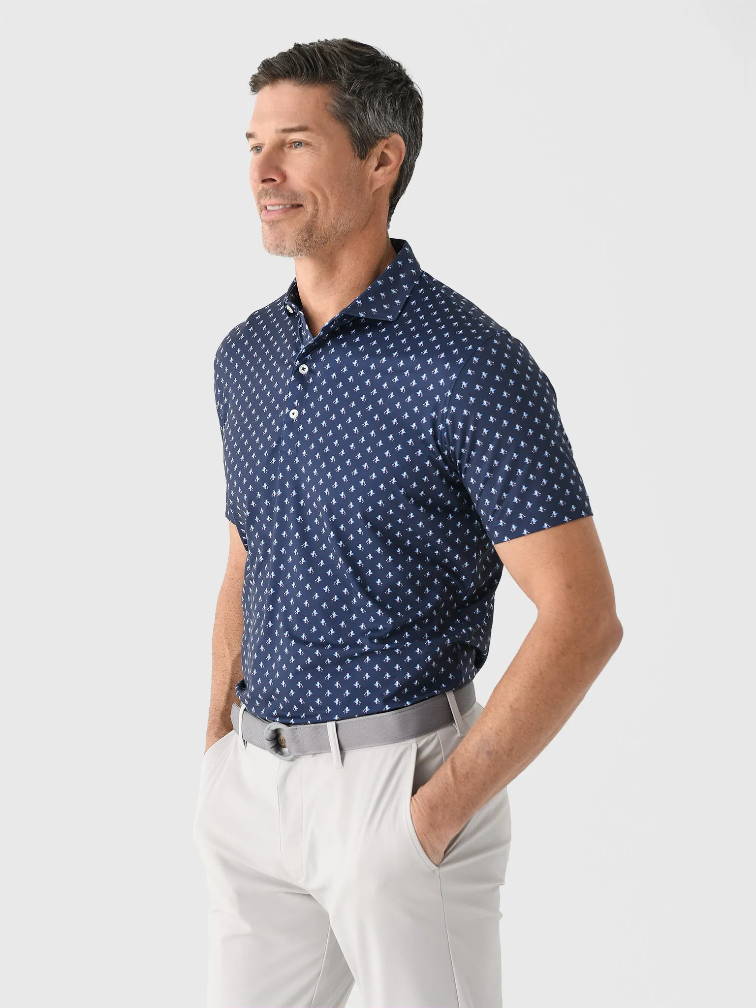 Johnnie-O Men's For The Birdies Printed Featherweight Performance Polo sold by Saint Bernard product image thumbnail 3