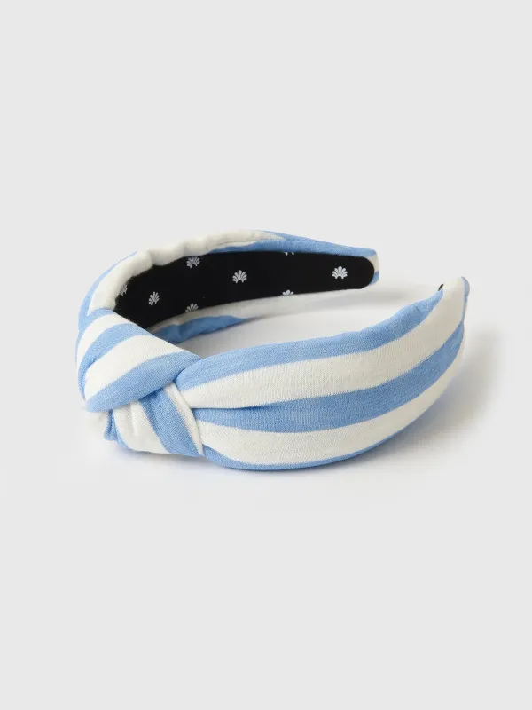 Lele Sadoughi Linen Gauze Knotted Headband sold by Saint Bernard
