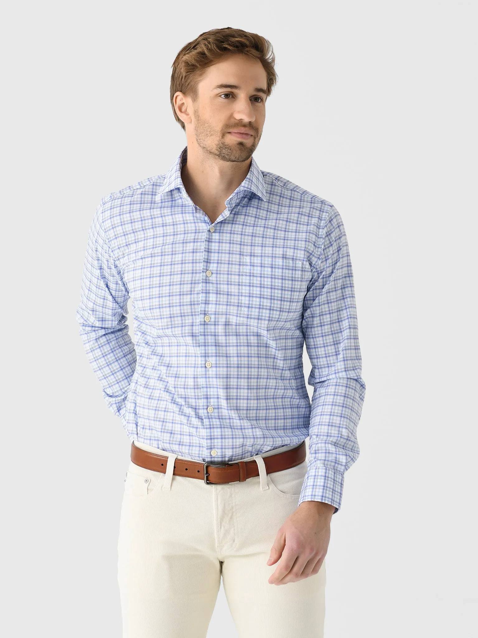 Peter Millar Crown Men's Garrow Crown Lite Cotton-Stretch Sport Shirt sold by Saint Bernard