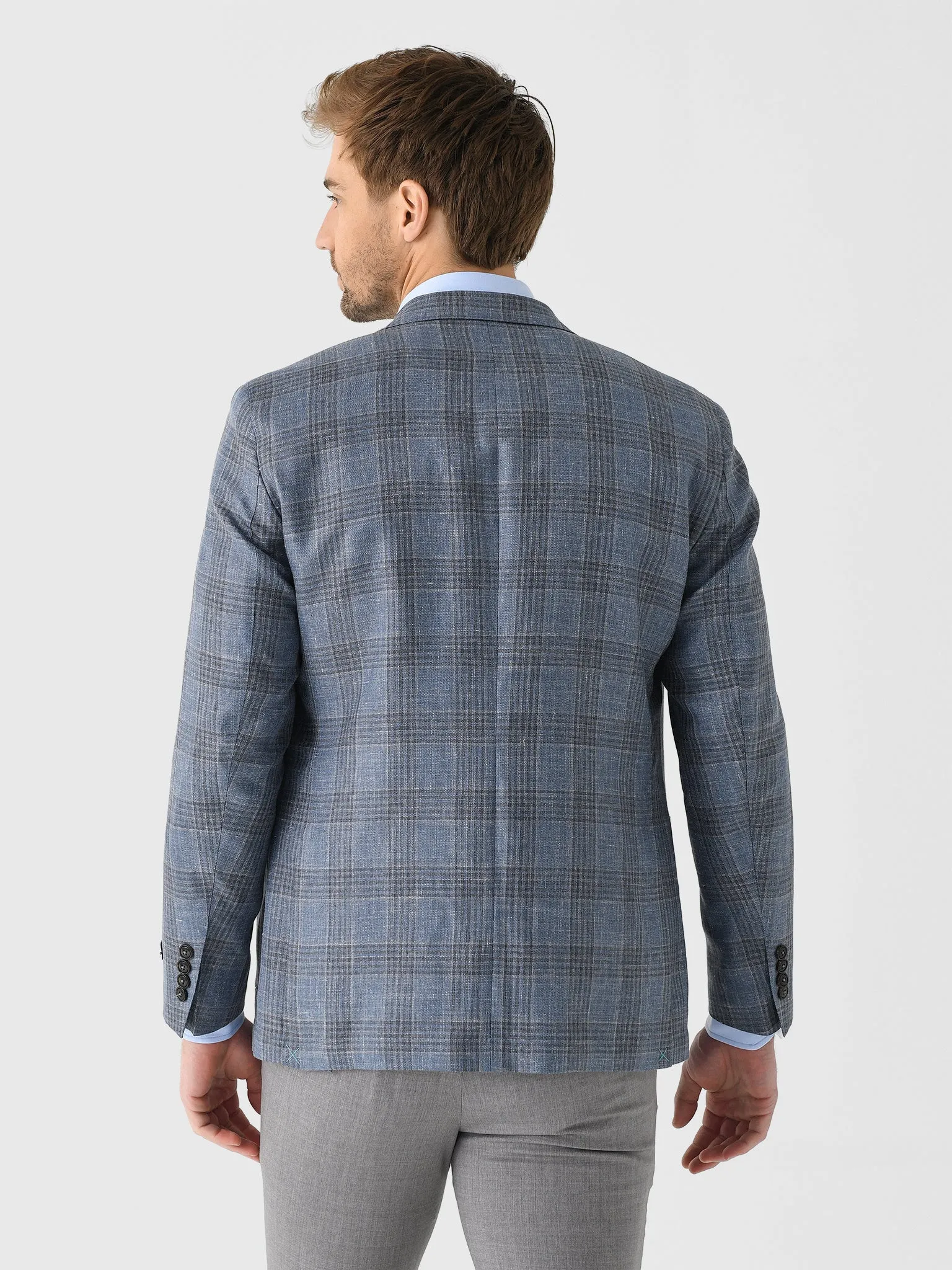 Peter Millar Crown Crafted Men's Ames Plaid Soft Jacket sold by Saint Bernard product image thumbnail 4