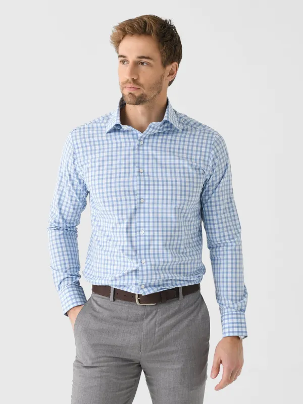 Peter Millar Crown Crafted Men's Coltrane Performance Poplin Sport Shirt made by Peter Millar