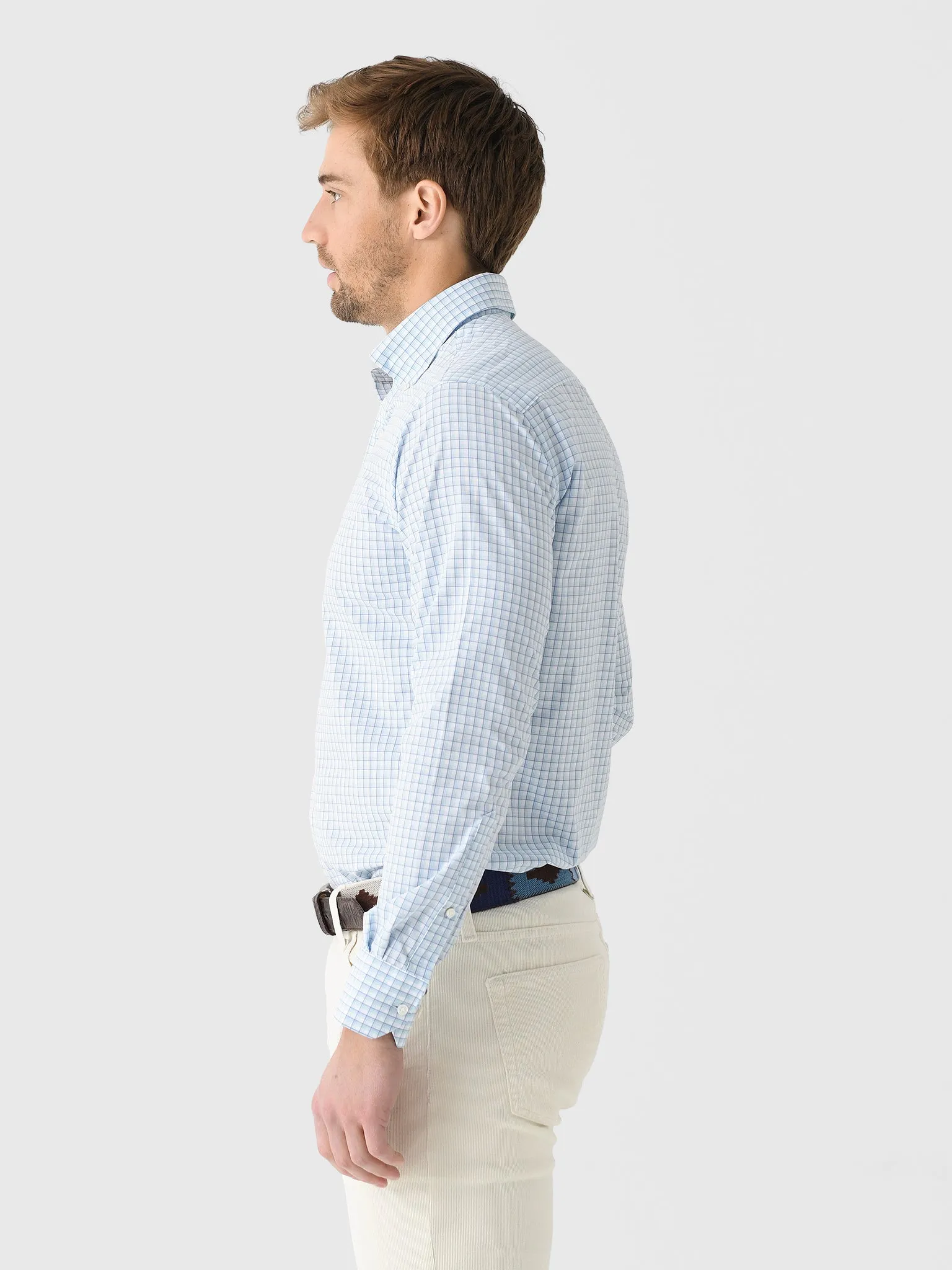 Peter Millar Crown Crafted Men's Parker Performance Poplin Sport Shirt sold by Saint Bernard product image thumbnail 3