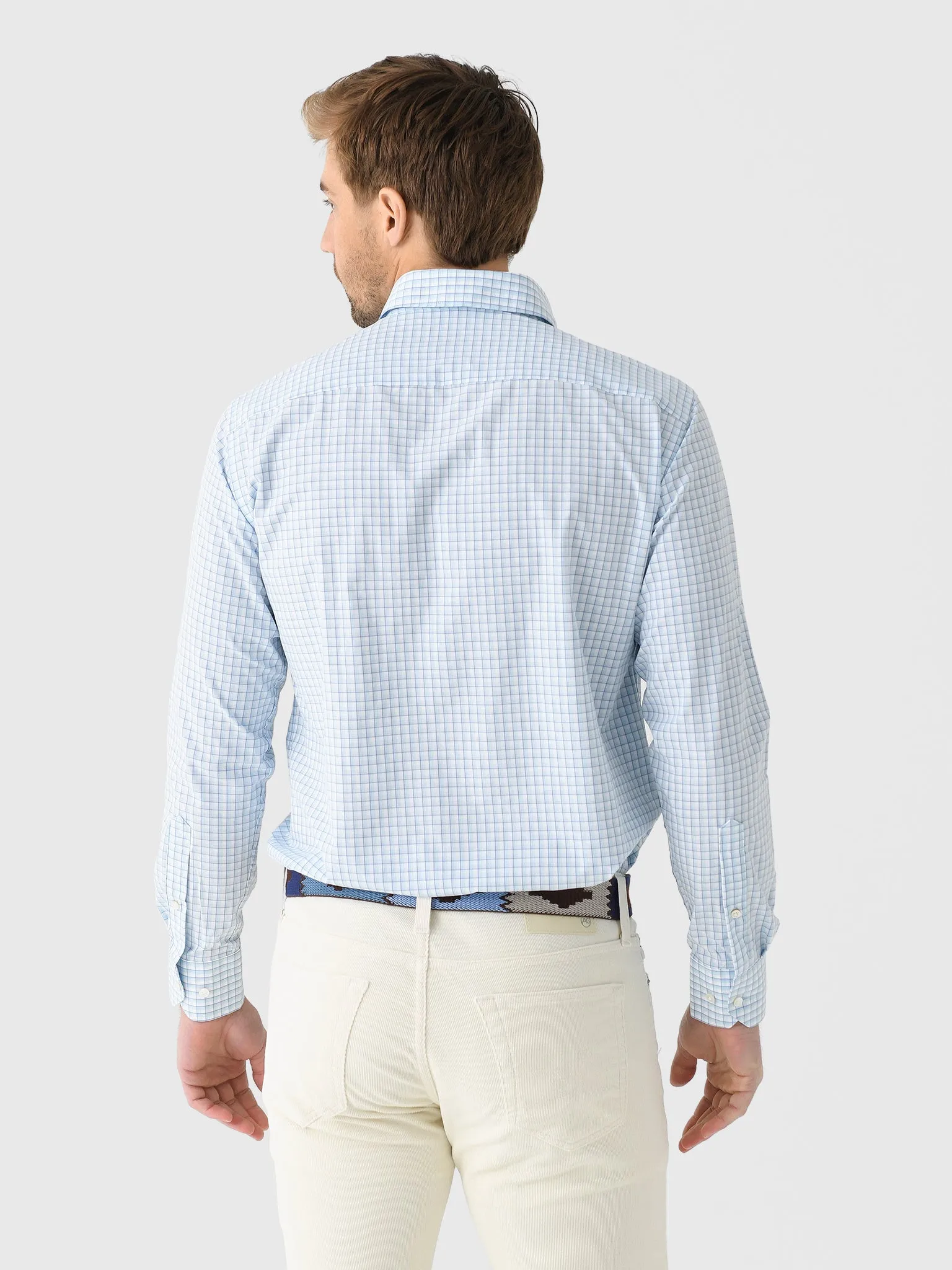 Peter Millar Crown Crafted Men's Parker Performance Poplin Sport Shirt sold by Saint Bernard product image thumbnail 4
