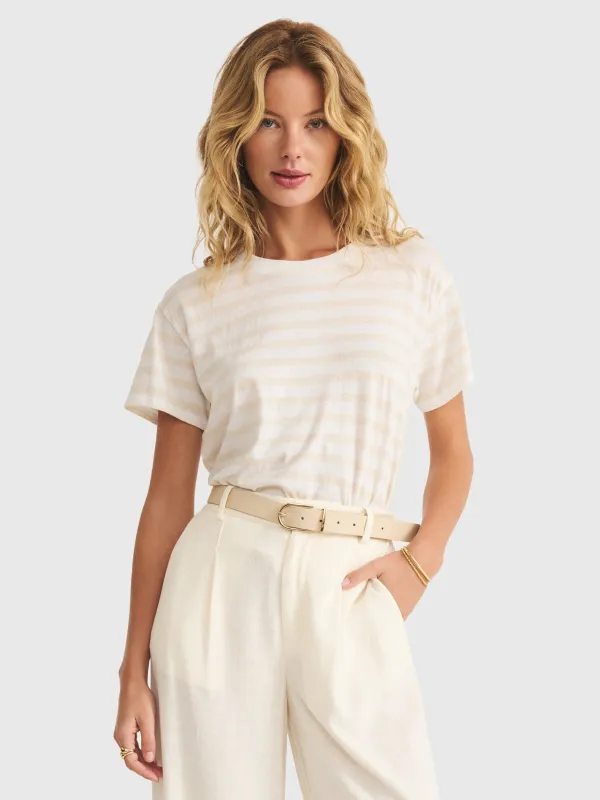 Z Supply Women's Go To Stripe Tee made by Z Supply