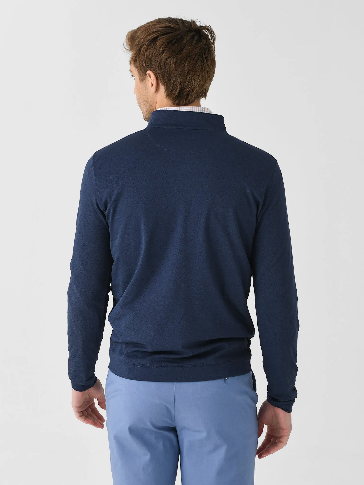 Peter Millar Crown Crafted Men's Albatross Cotton-Blend Piqué Quarter-Zip sold by Saint Bernard product image thumbnail 4