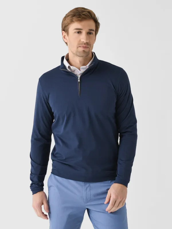 Peter Millar Crown Crafted Men's Albatross Cotton-Blend Piqué Quarter-Zip sold by Saint Bernard