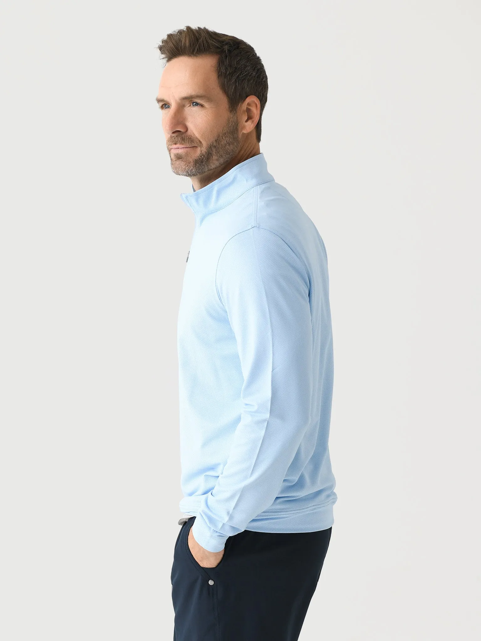 Peter Millar Crown Sport Men's Perth Birdseye Performance Quarter-Zip sold by Saint Bernard product image thumbnail 3