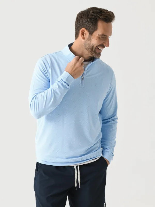 Peter Millar Crown Sport Men's Perth Birdseye Performance Quarter-Zip sold by Saint Bernard