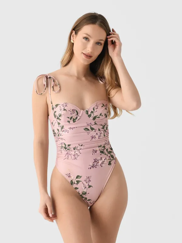 Agua By Agua Bendita Women's Rabano Wisteria One-Piece Swimsuit made by AGUA by Agua Bendita