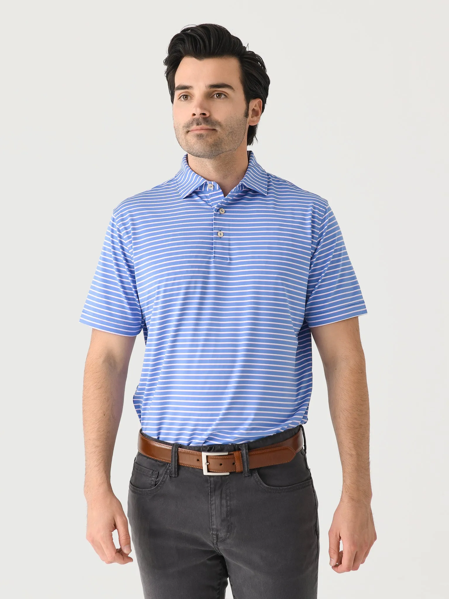 Peter Millar Crown Sport Men's Dunnes Performance Jersey Polo sold by Saint Bernard