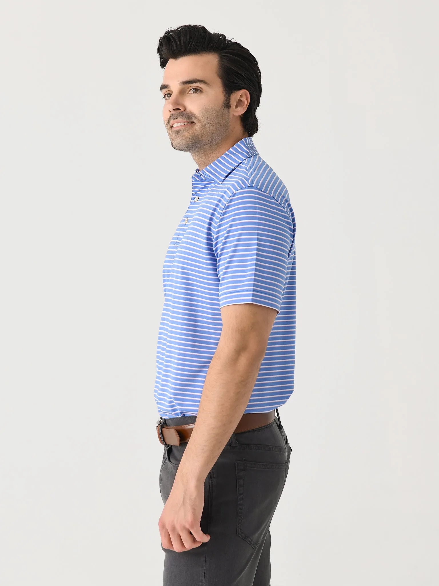Peter Millar Crown Sport Men's Dunnes Performance Jersey Polo sold by Saint Bernard product image thumbnail 3