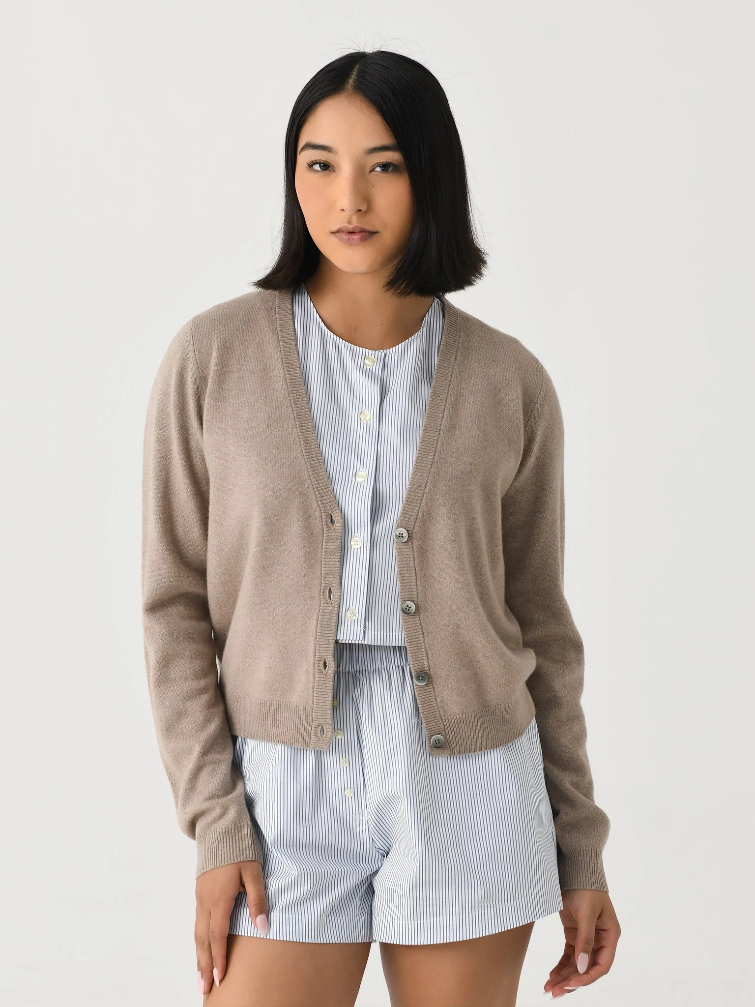 Leset Women's Zoe V-Neck Cardigan sold by Saint Bernard