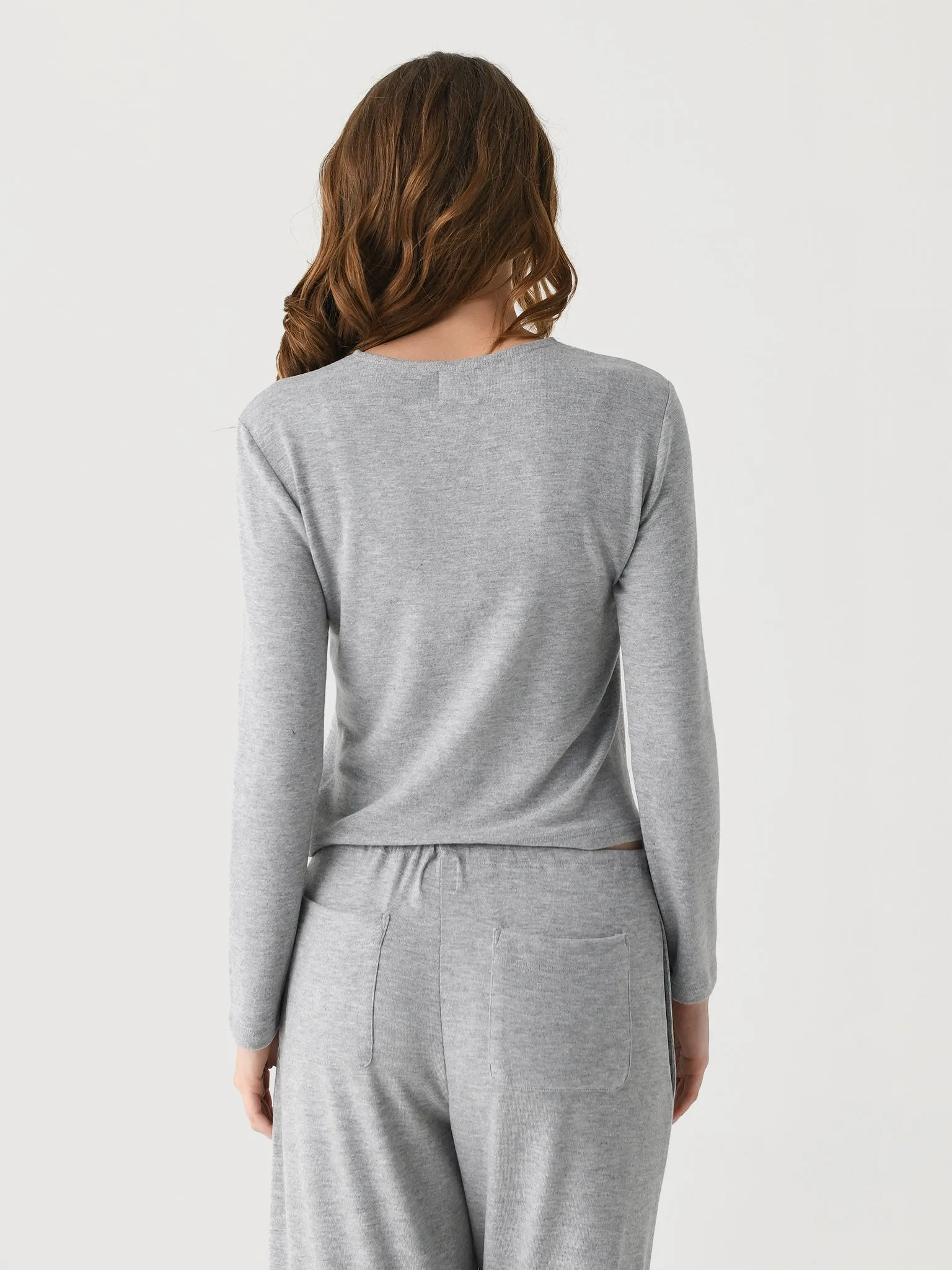 Leset Women's Lauren V-Neck Henley sold by Saint Bernard product image thumbnail 4