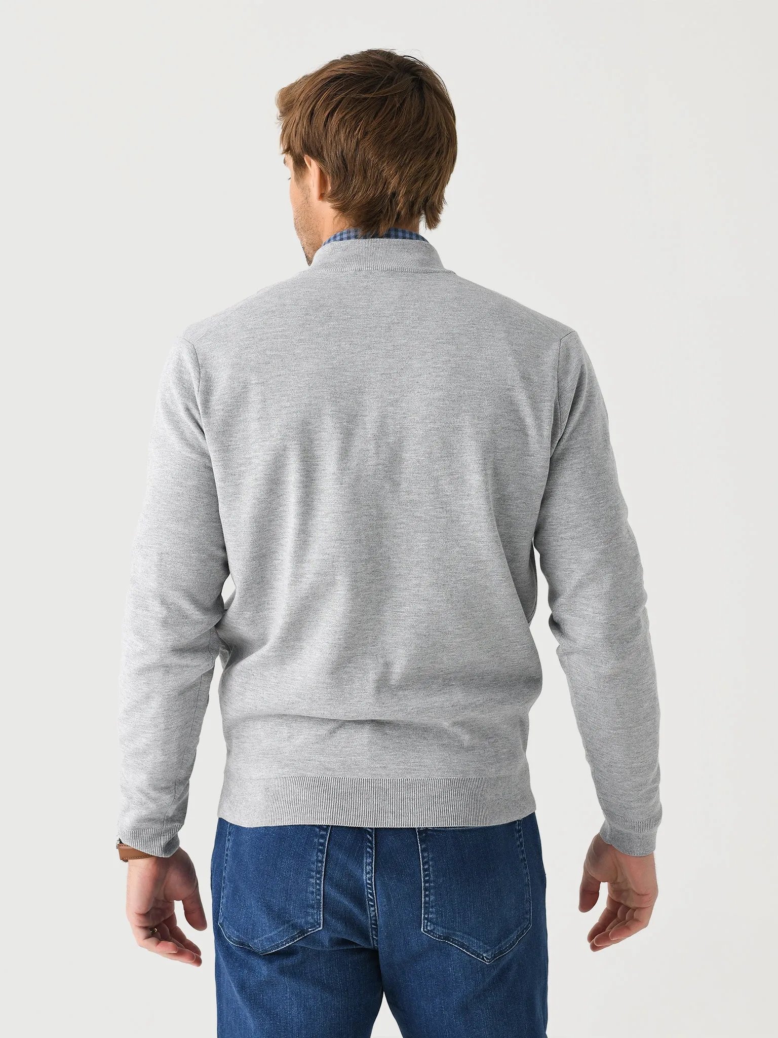 Peter Millar Crown Men's Coolspun Cotton Quarter-Zip Sweater sold by Saint Bernard product image thumbnail 4