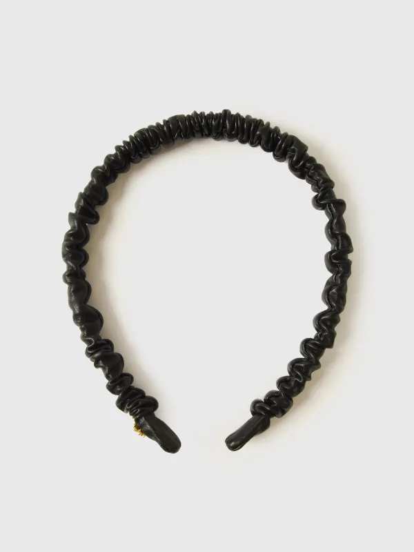 Lele Sadoughi Jessie Faux Leather Headband sold by Saint Bernard