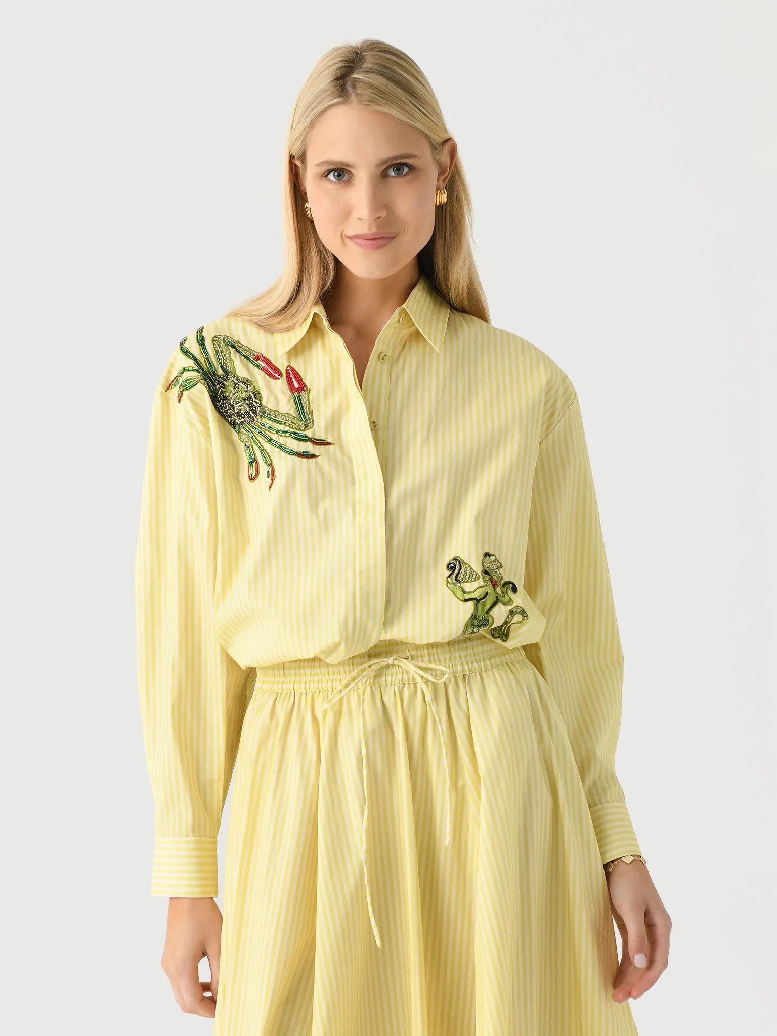 Alemais Women's Seb Embellished Shirt sold by Saint Bernard