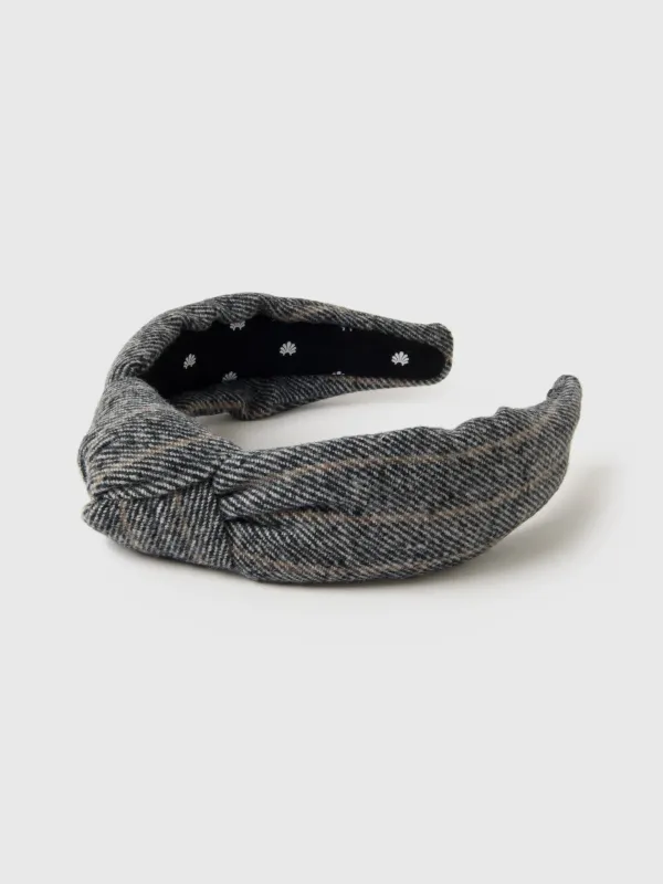 Lele Sadoughi Tweed Knotted Headband sold by Saint Bernard
