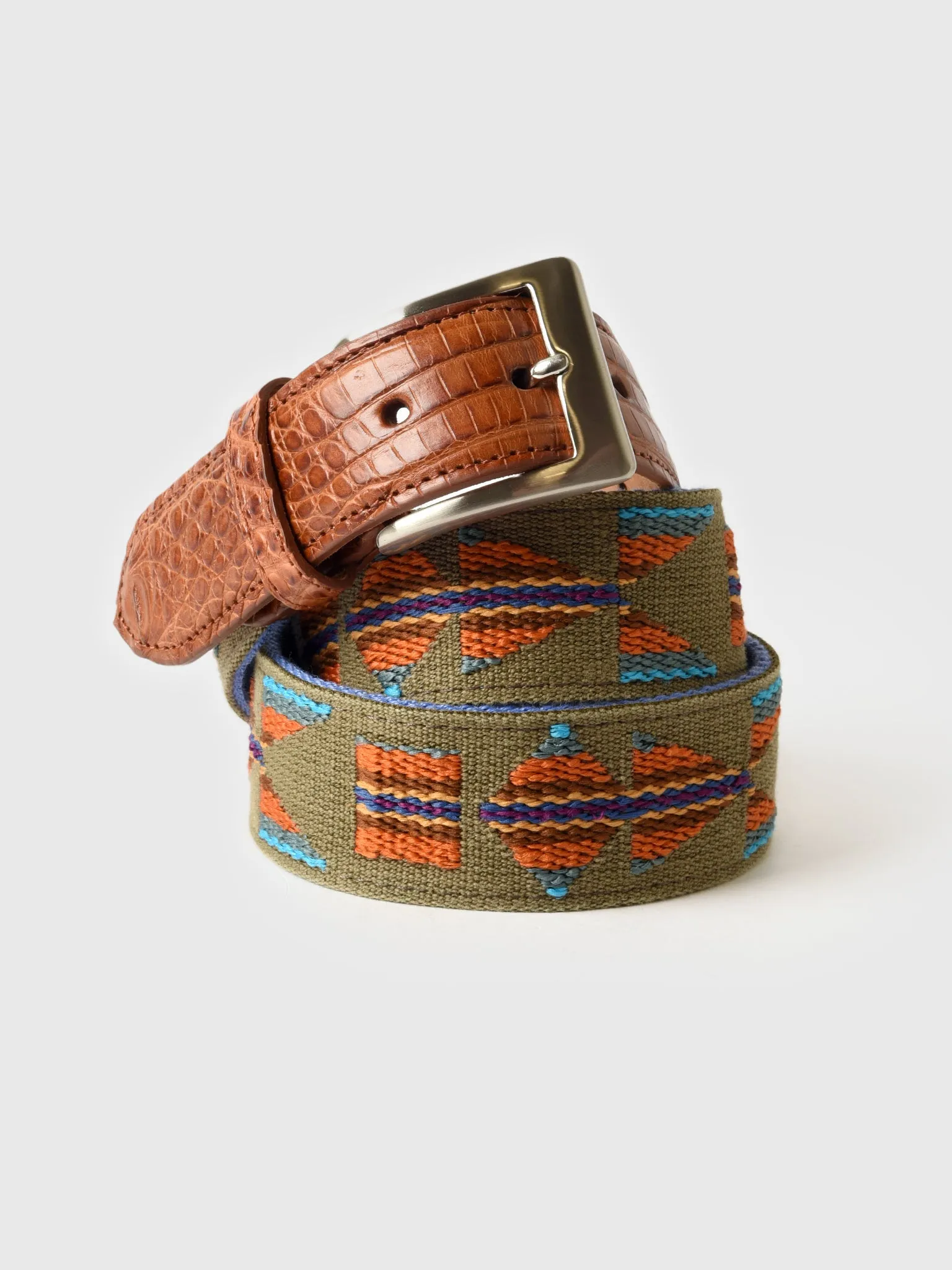 W. Kleinberg Men's Needlepoint Belt sold by Saint Bernard