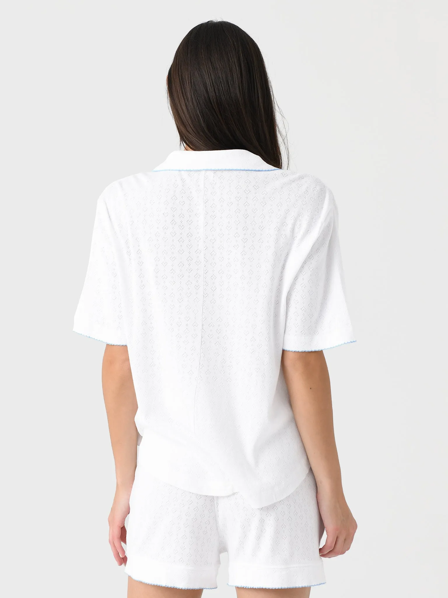 Lenora Women's Liza Pointelle Cotton Short Pajama Set sold by Saint Bernard product image thumbnail 4