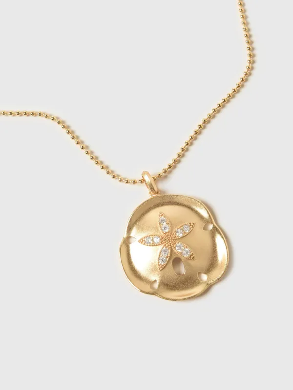 Joy Dravecky Donna Sand Dollar Necklace made by Saint Bernard
