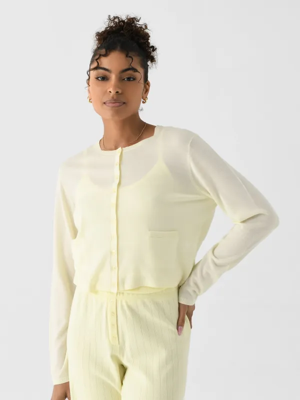 Leset Women's James Crew Cardigan sold by Saint Bernard