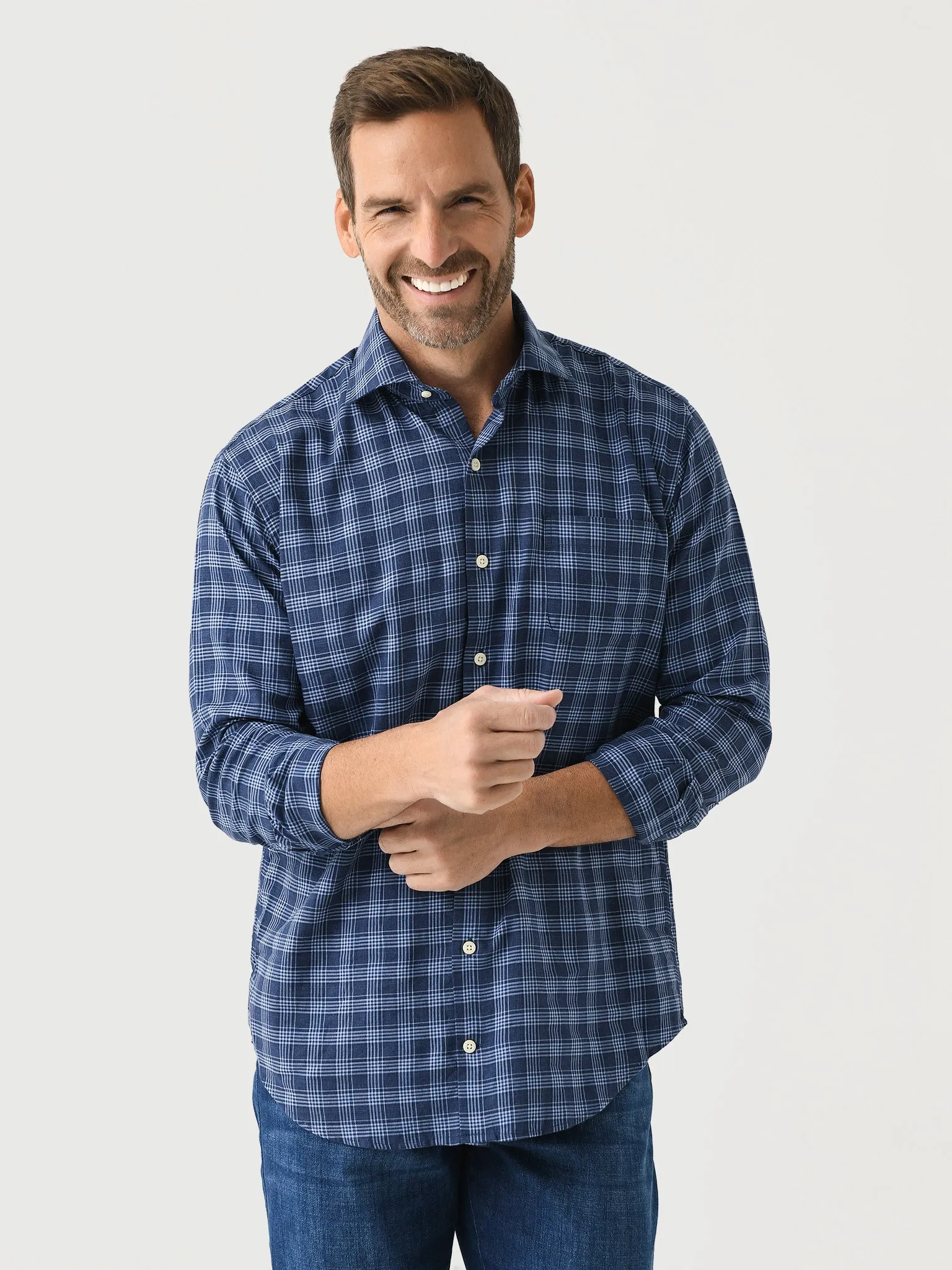 Peter Millar Crown Men's Thompson Summer Soft Cotton Sport Shirt sold by Saint Bernard