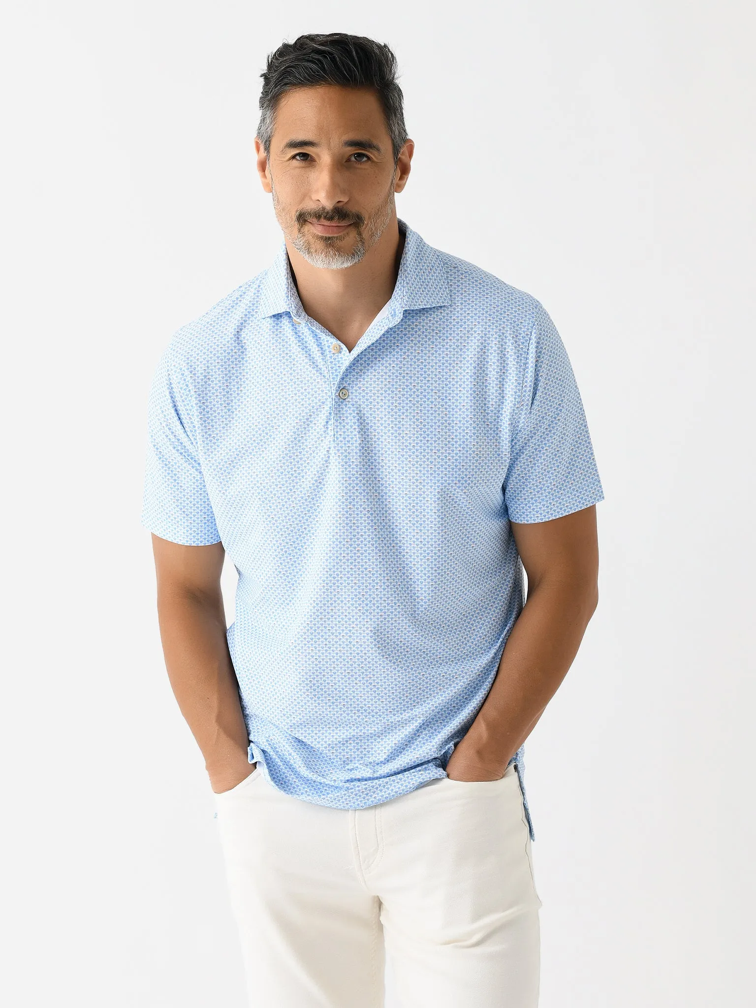 Peter Millar Crown Sport Men's Grill And Chill Performance Mesh Polo sold by Saint Bernard