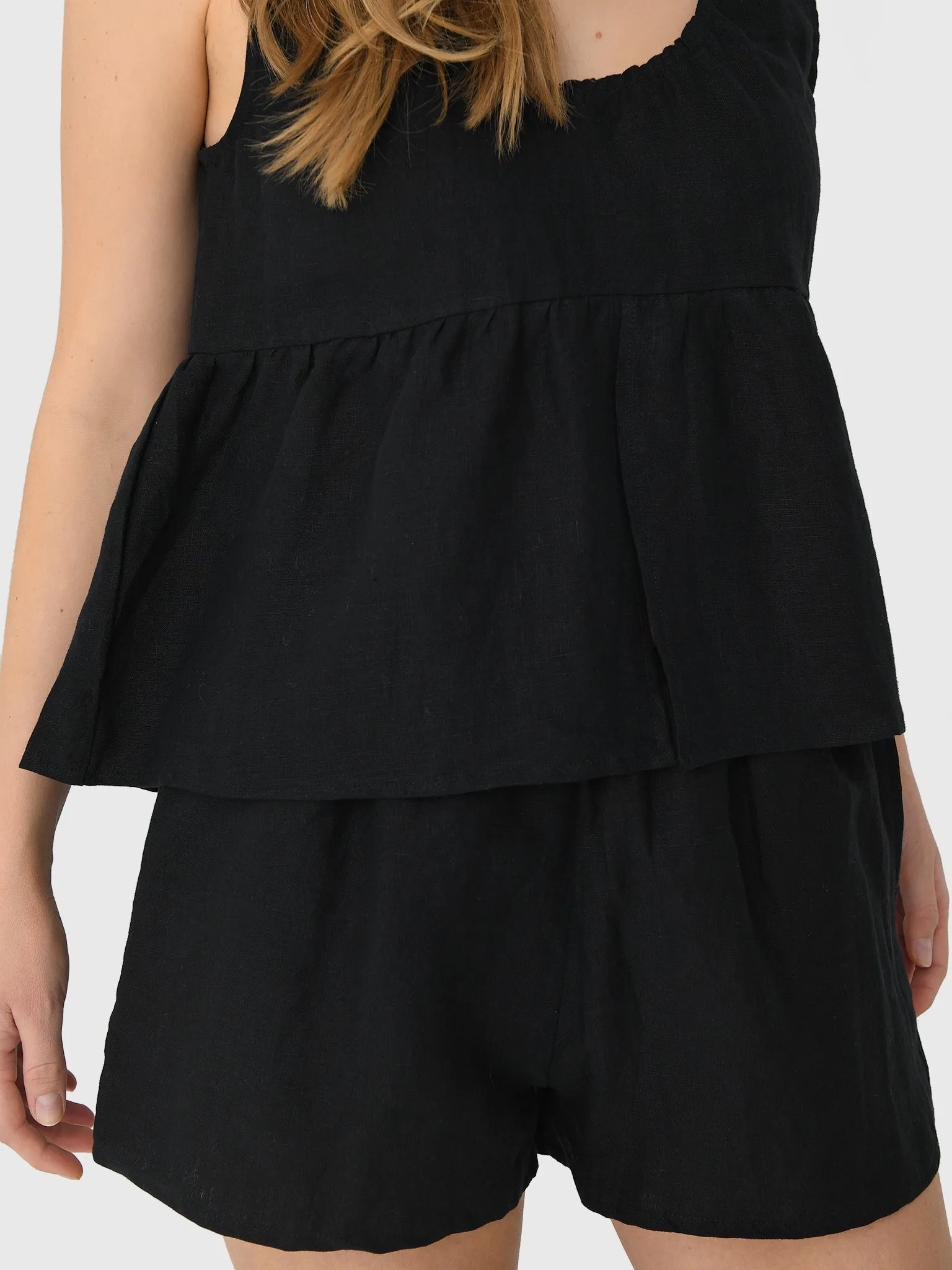 Deiji Studios Women's Gathered Linen Set sold by Saint Bernard product image thumbnail 5