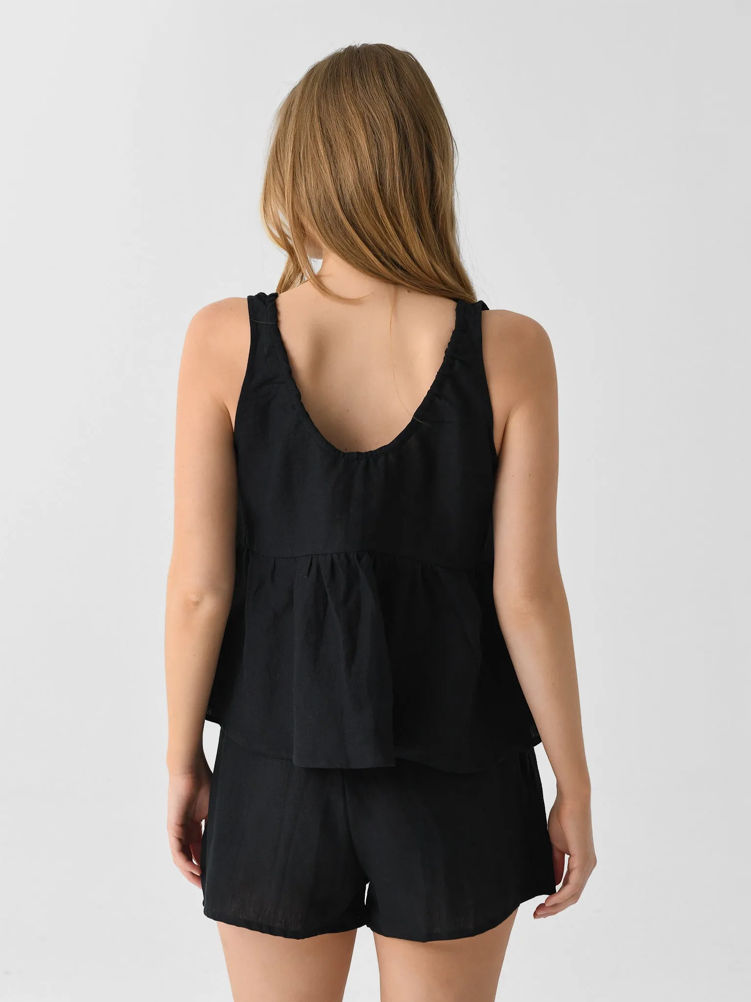 Deiji Studios Women's Gathered Linen Set sold by Saint Bernard product image thumbnail 4