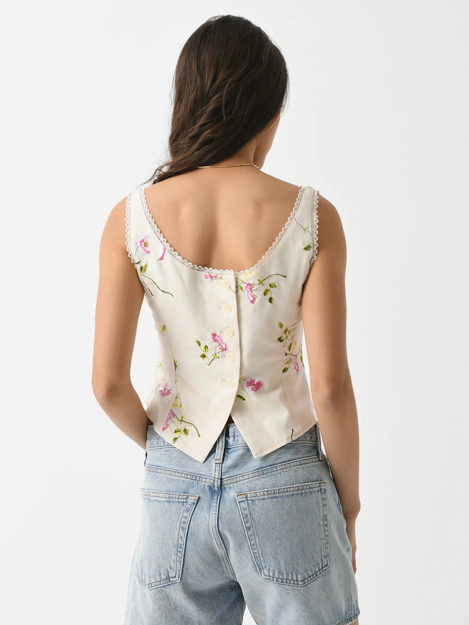 LoveShackFancy Women's Rhapsody Floral Bustier sold by Saint Bernard product image thumbnail 4