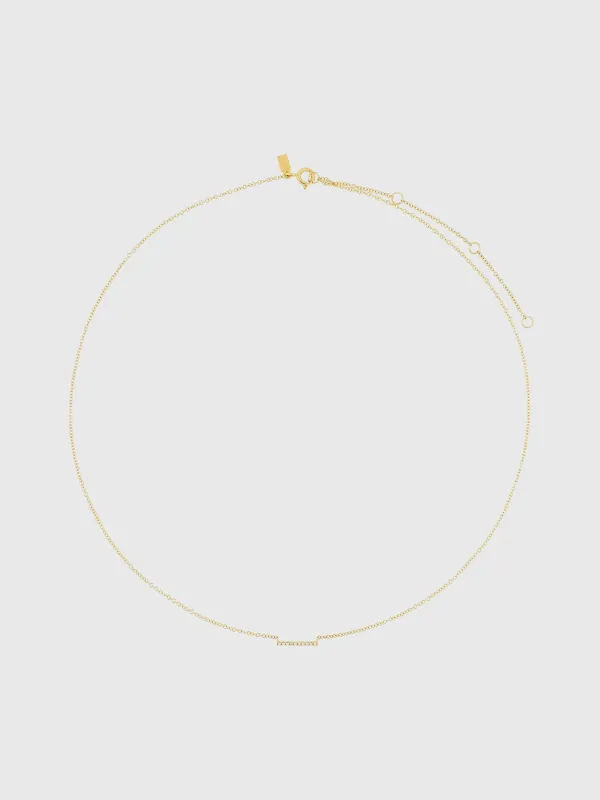 EF Collection Diamond Mini Bar Necklace made by EF Collection
