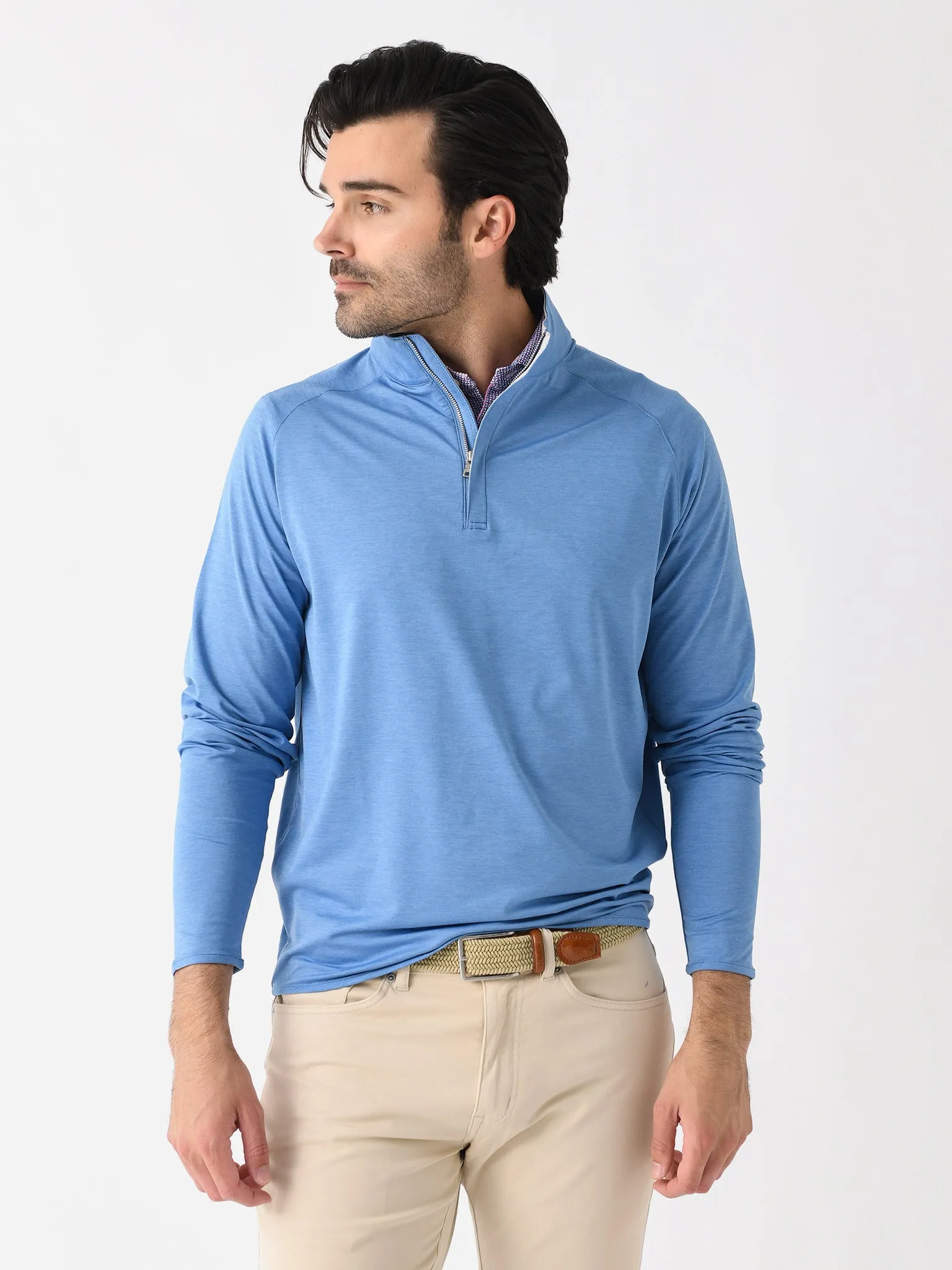Peter Millar Crown Crafted Men's Stealth Performance Quarter-Zip sold by Saint Bernard product image thumbnail 5